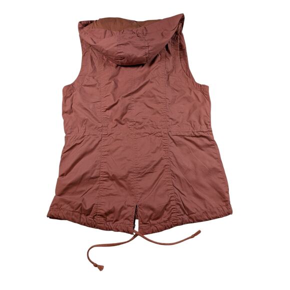 Snobbish Woman Hooded Vest Size M. Salmon Zipper Front Snaps. Pockets - Picture 2 of 4